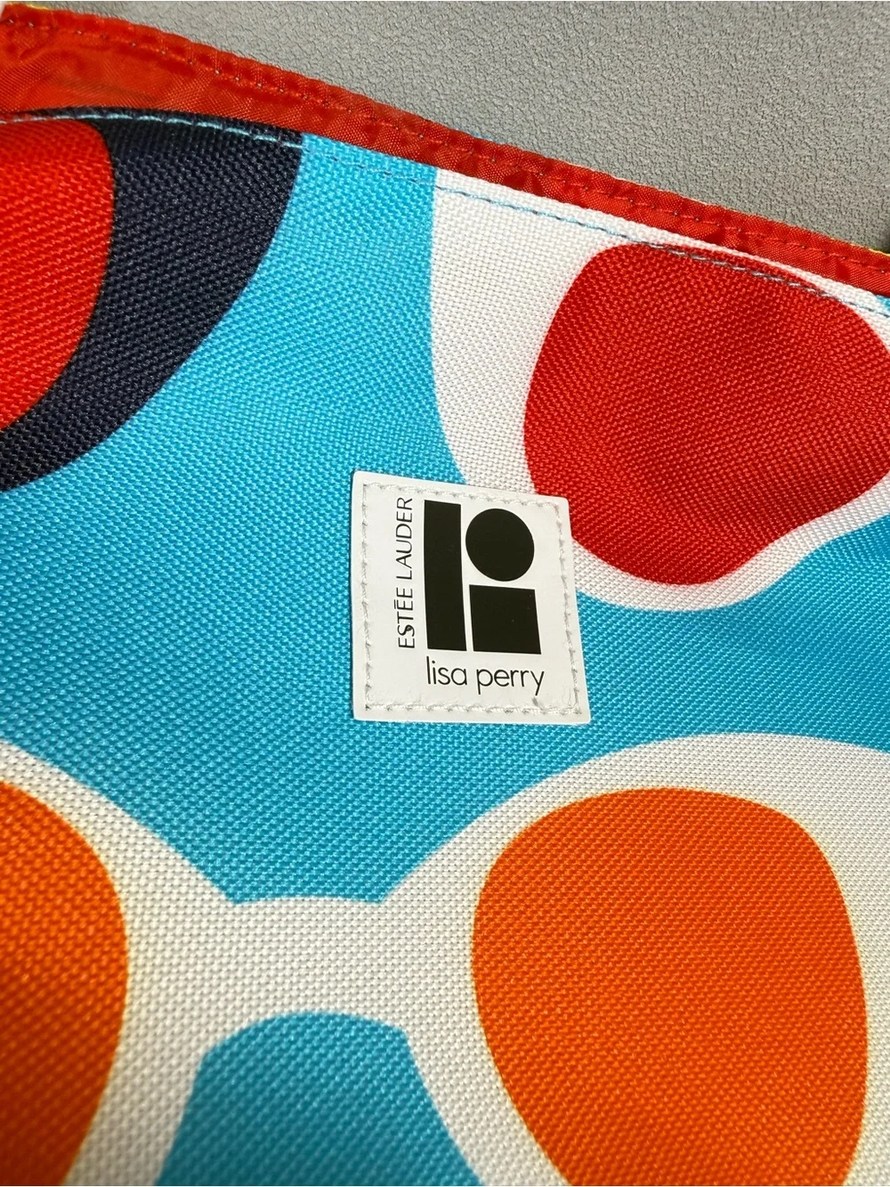 Estée Lauder x Lisa Perry Colorful Sunglasses Print Canvas Tote Bag